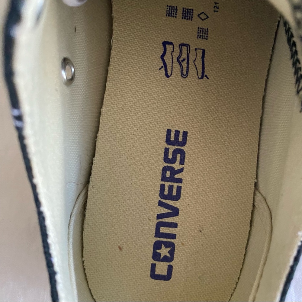 Converse Sneakers Women’s 9 Men’s 7 Black Custom French Bulldog Embroidery - Picture 12 of 14